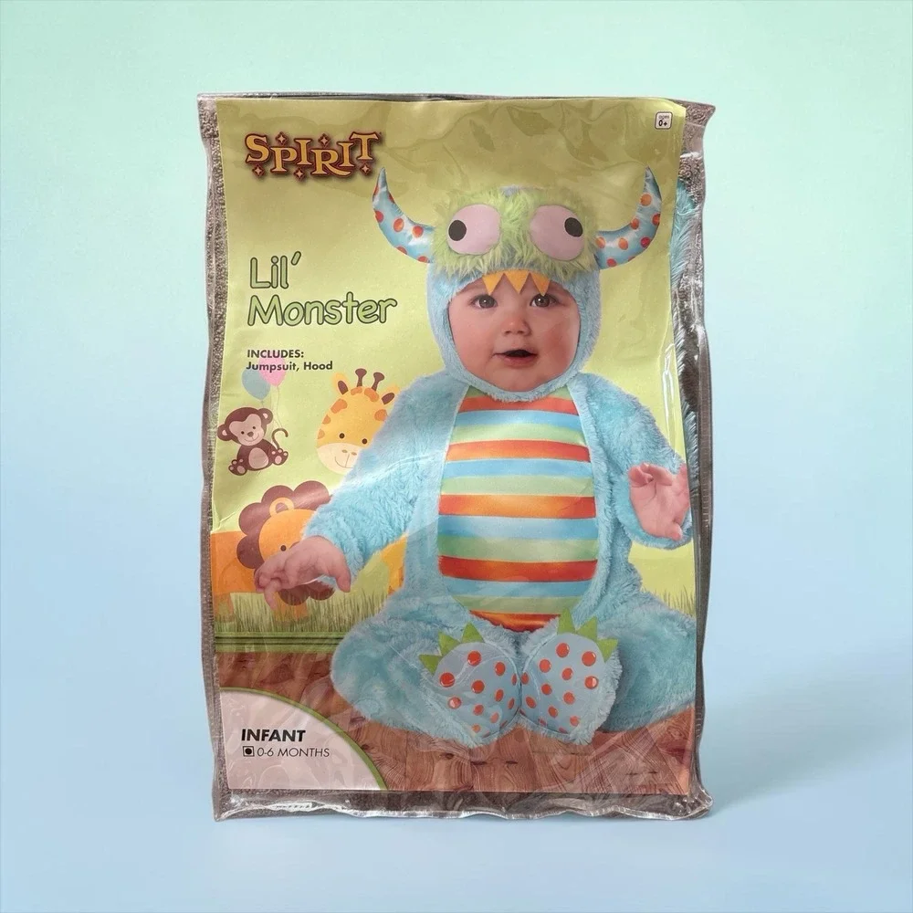 Lil' Monster SPIRIT COSTUME size 0-6 Months EUC Spirit Halloween